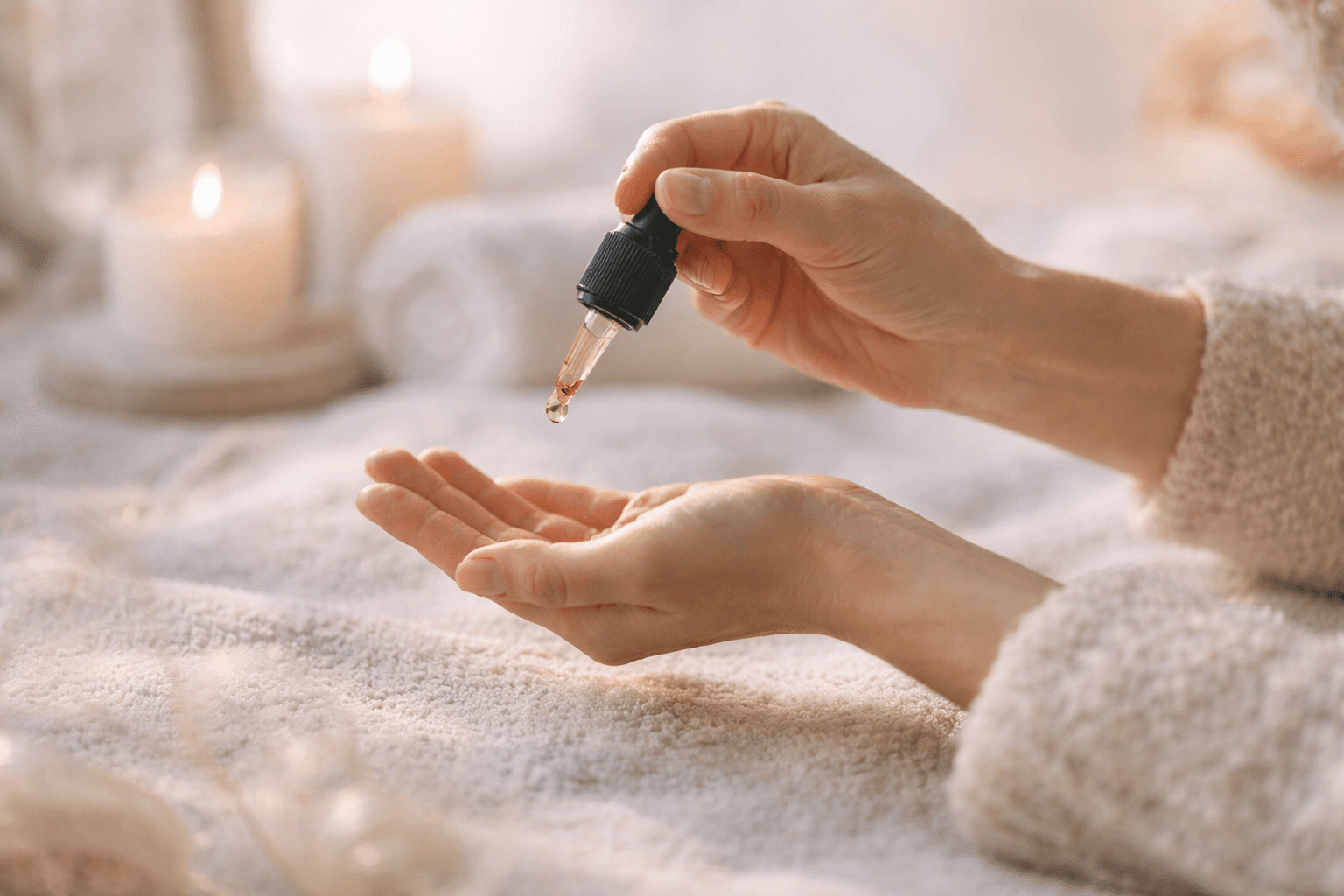 Mindful skincare ritual moment